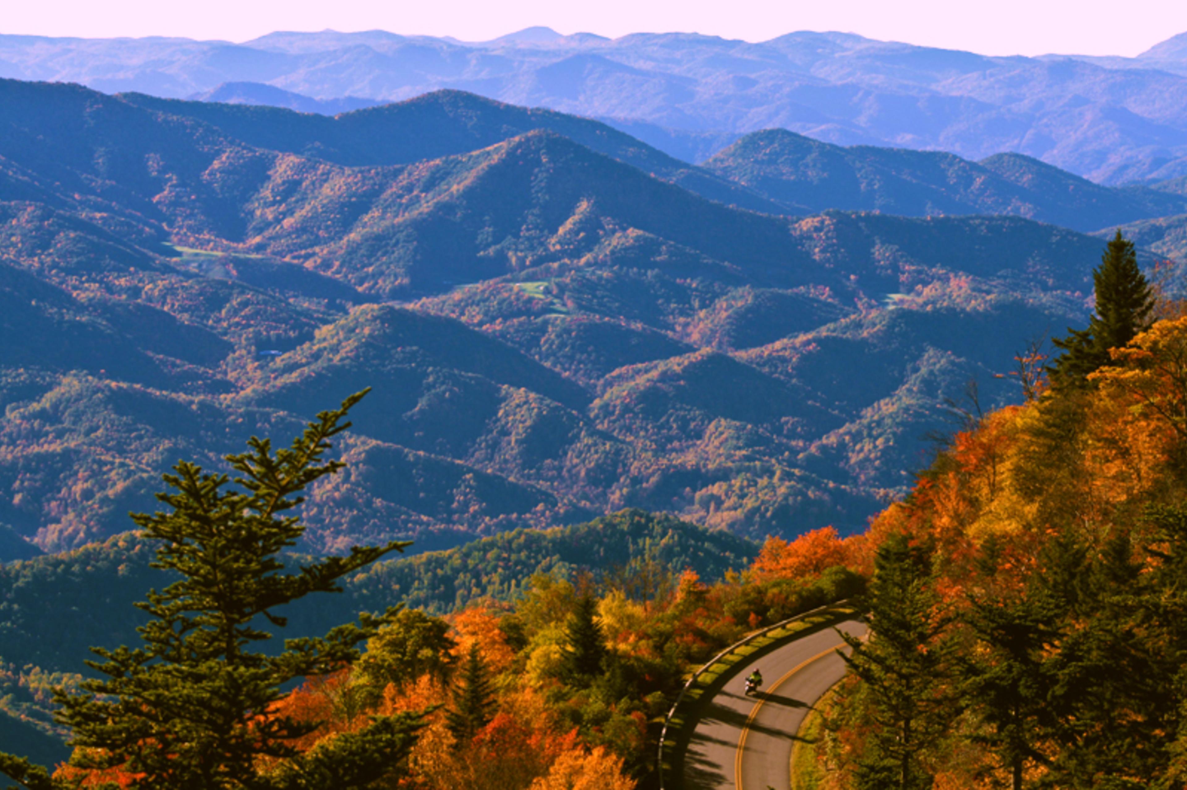 Scenic Fall Routes on a Motorcycle Asheville NC