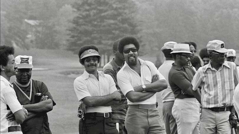 Black and white picture of history of black golf