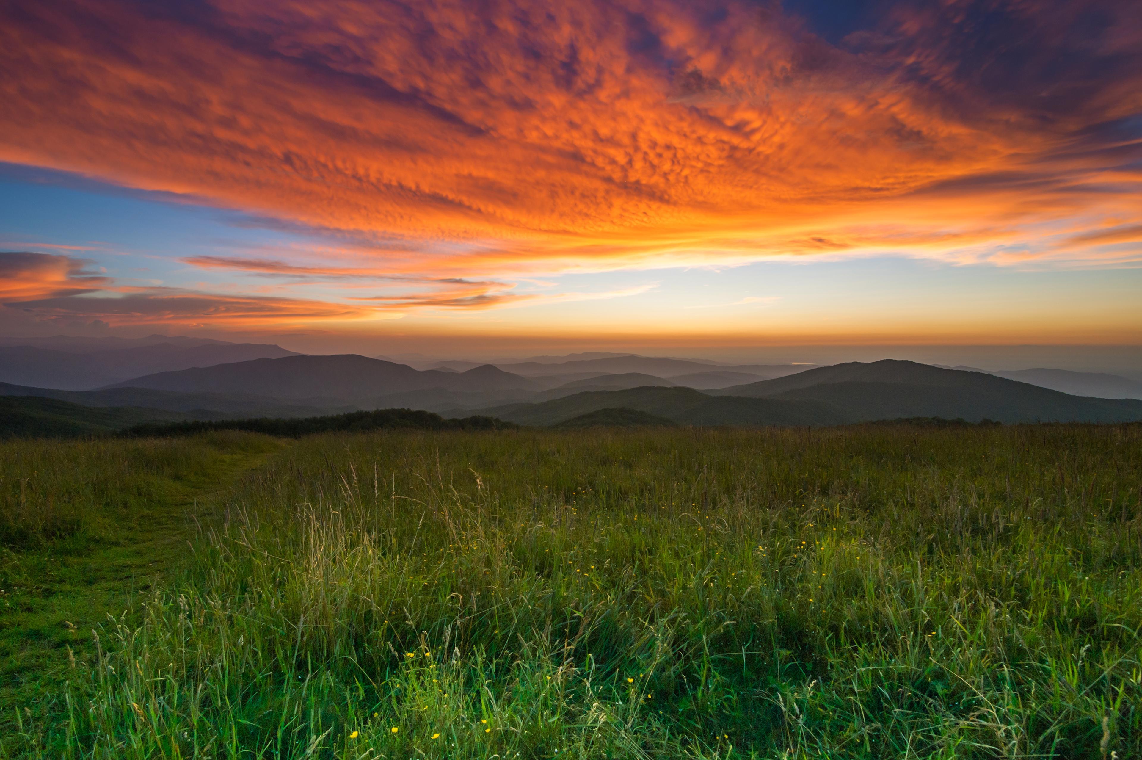 Max Patch Trail sunset