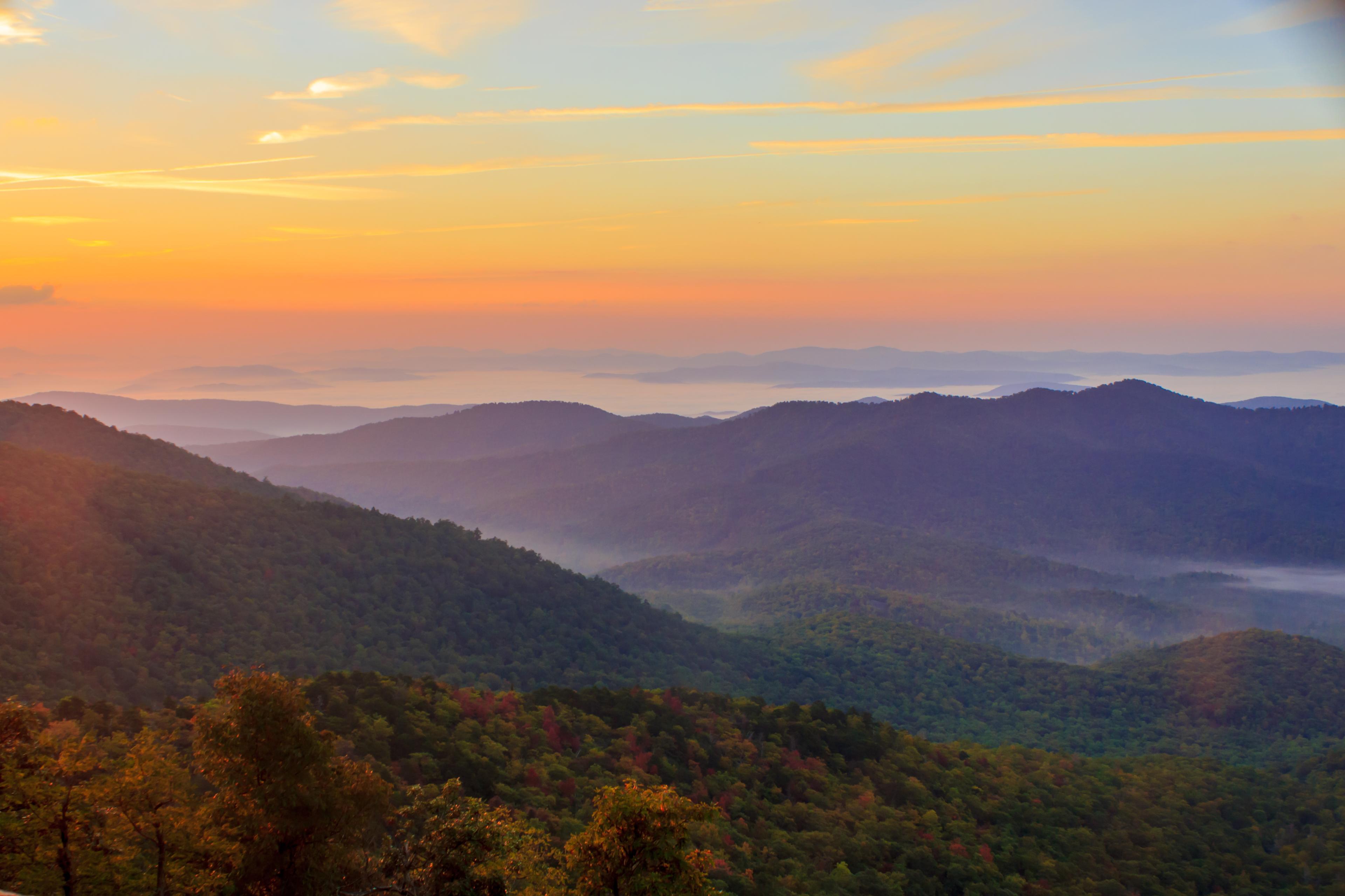 Mount Pisgah Trail at sunrise