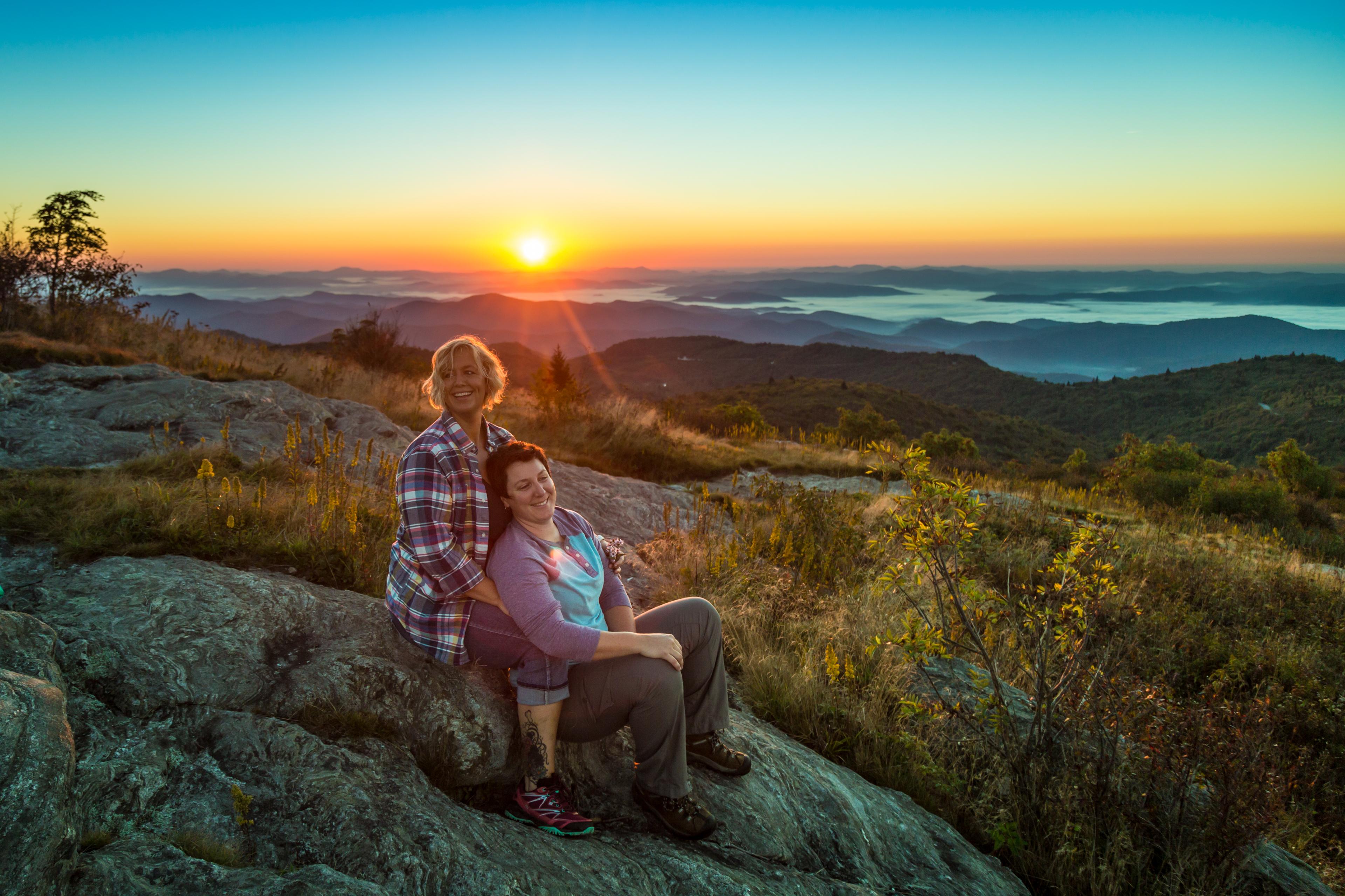 LGBTQ Couple at Sunset